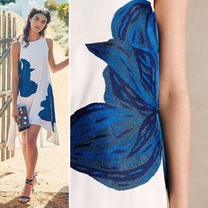 Anthropologie Ranna Gill Bluebell Floral Embroidered Sleeveless Dress Small